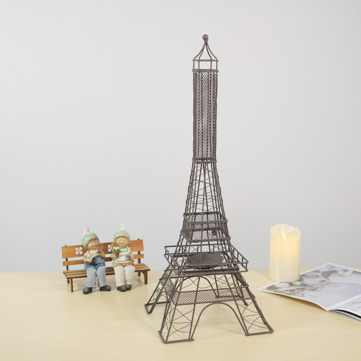 에펠타워 빈티지촛대 철제 캔들홀더 기본사진