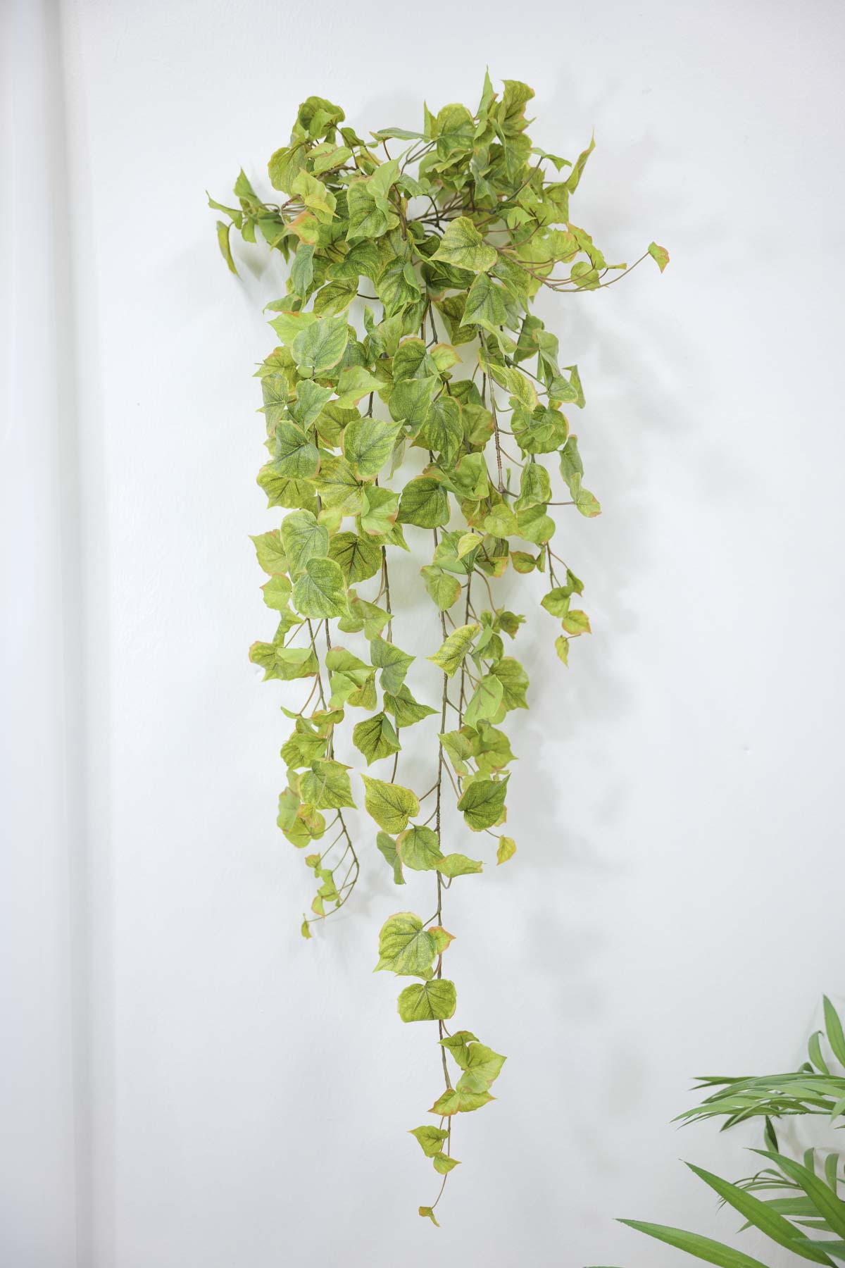 리얼 잎사귀 조화넝쿨 바인 105cm 포테이토잎부쉬 그린
