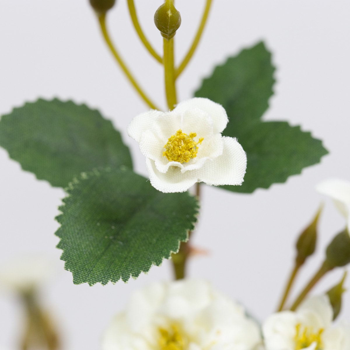 실크플라워 재스민 꽃 가지 72cm, 조화꽃 크림 작은꽃송이디테일