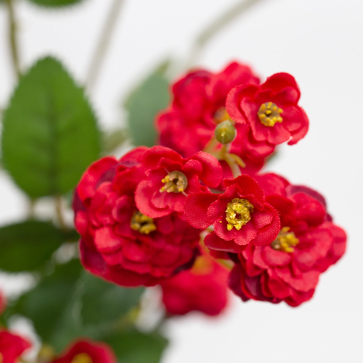 실크플라워 재스민 꽃 가지 72cm, 조화꽃 레드 작은꽃송이디테일