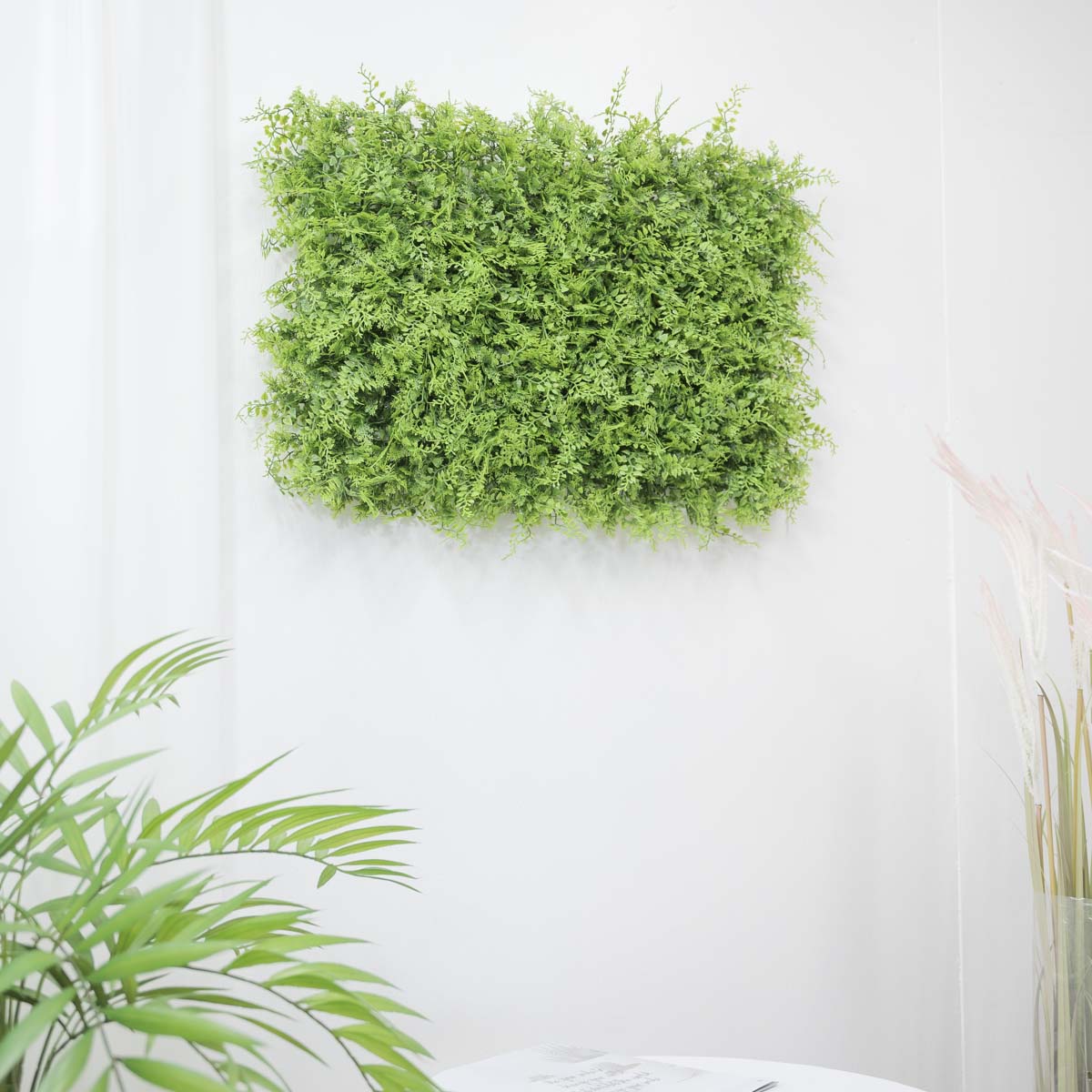 인조 식물매트 그린 잎사귀 믹스 60X40, 실내정원 식물벽 벽면녹화 상품 다중이미지 썸네일