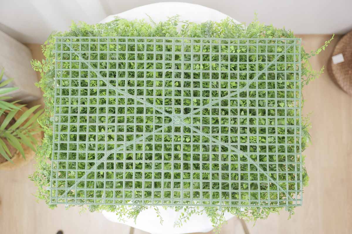 인조 식물매트 그린 잎사귀 믹스 60X40 뒷면 사진