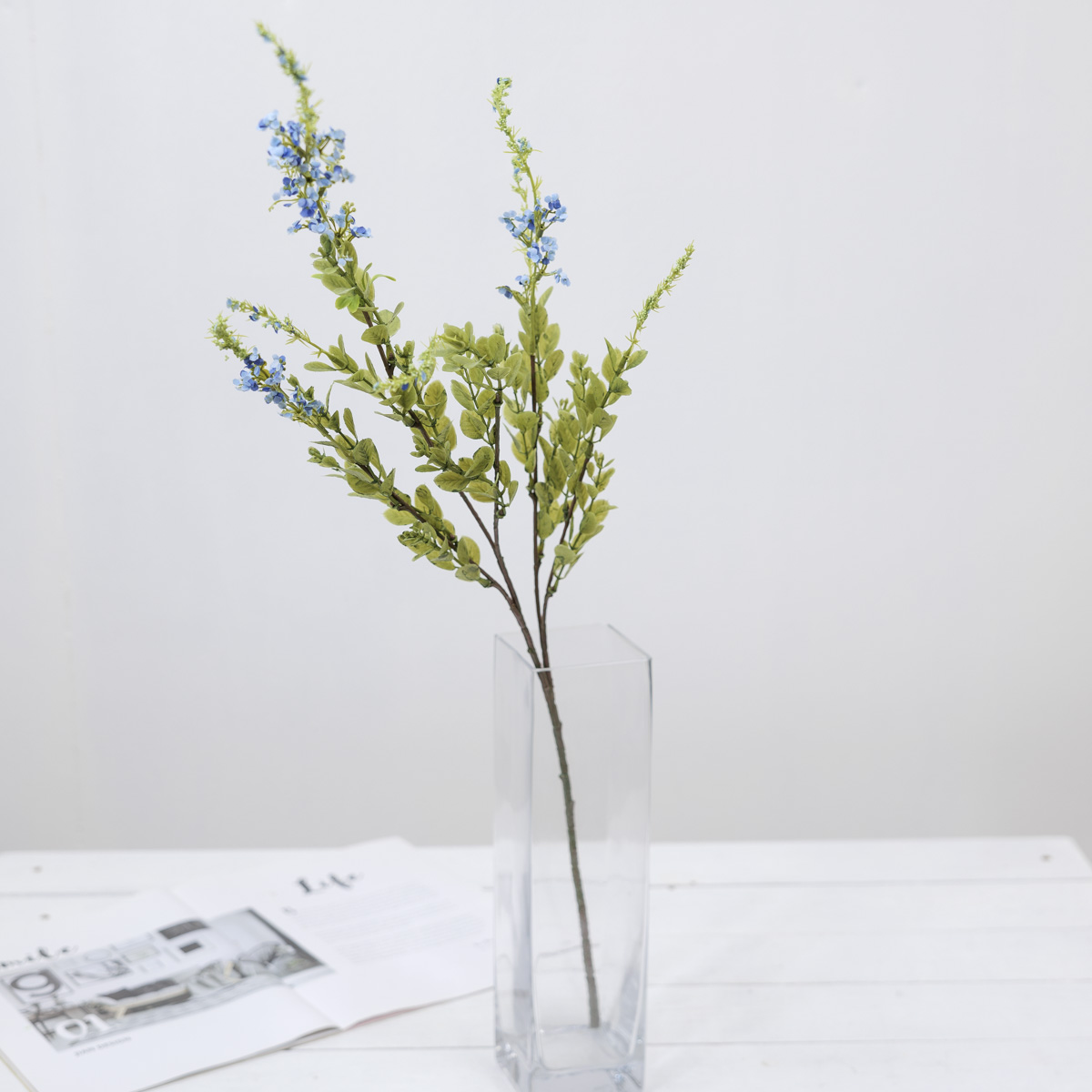 실크플라워 아스틸베 조화꽃 그린 미니플라워가지 82cm, 라벤더조화 상품 다중이미지 썸네일