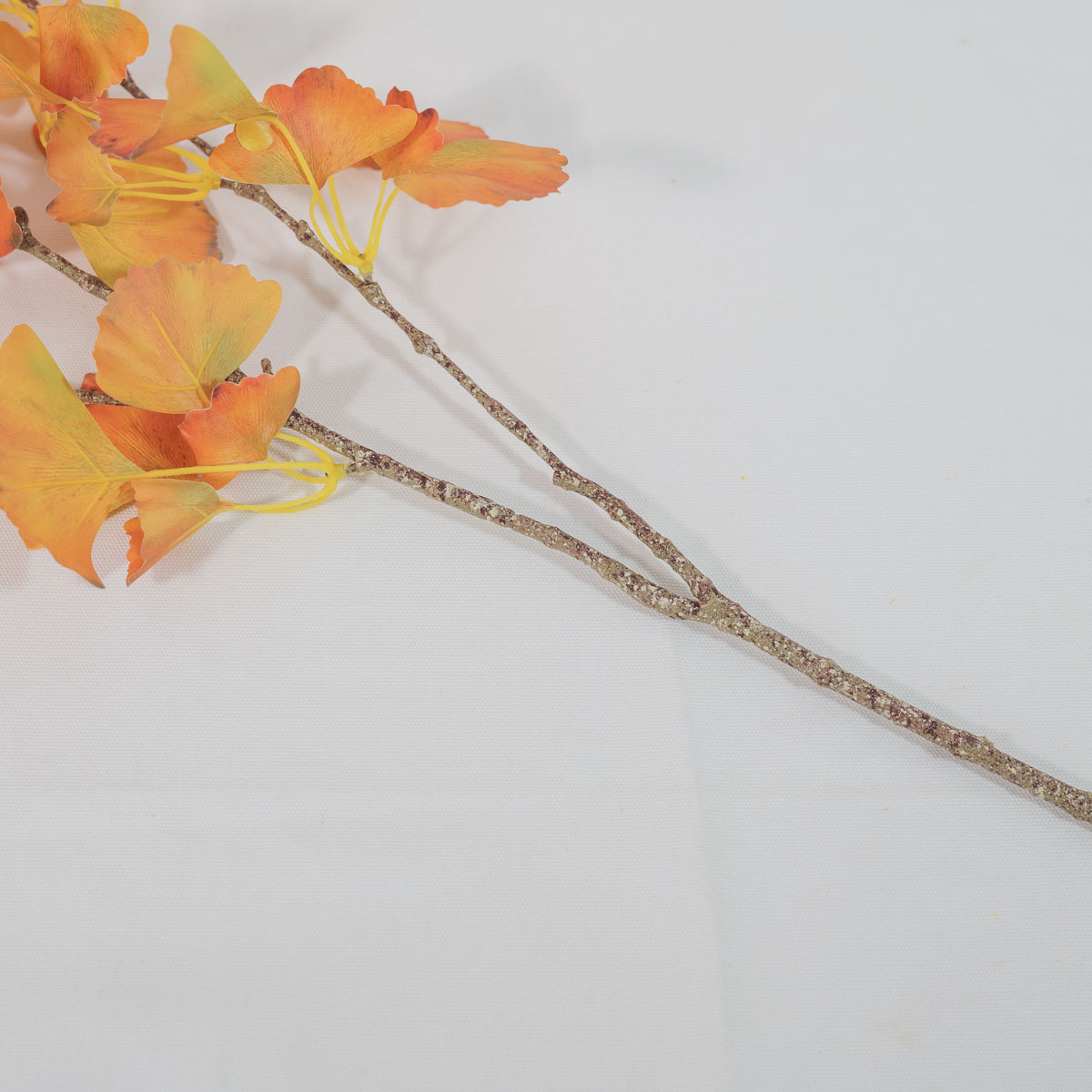 인조나무가지 가을단풍 은행나무잎 브렌치 95cm 오렌지믹스 줄기디테일