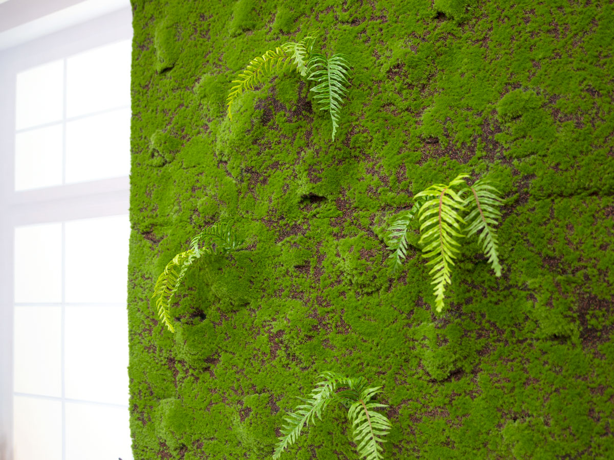 네추럴 인조이끼 벽장식 매트 1Mx1M 조화식물 연출 디테일사진