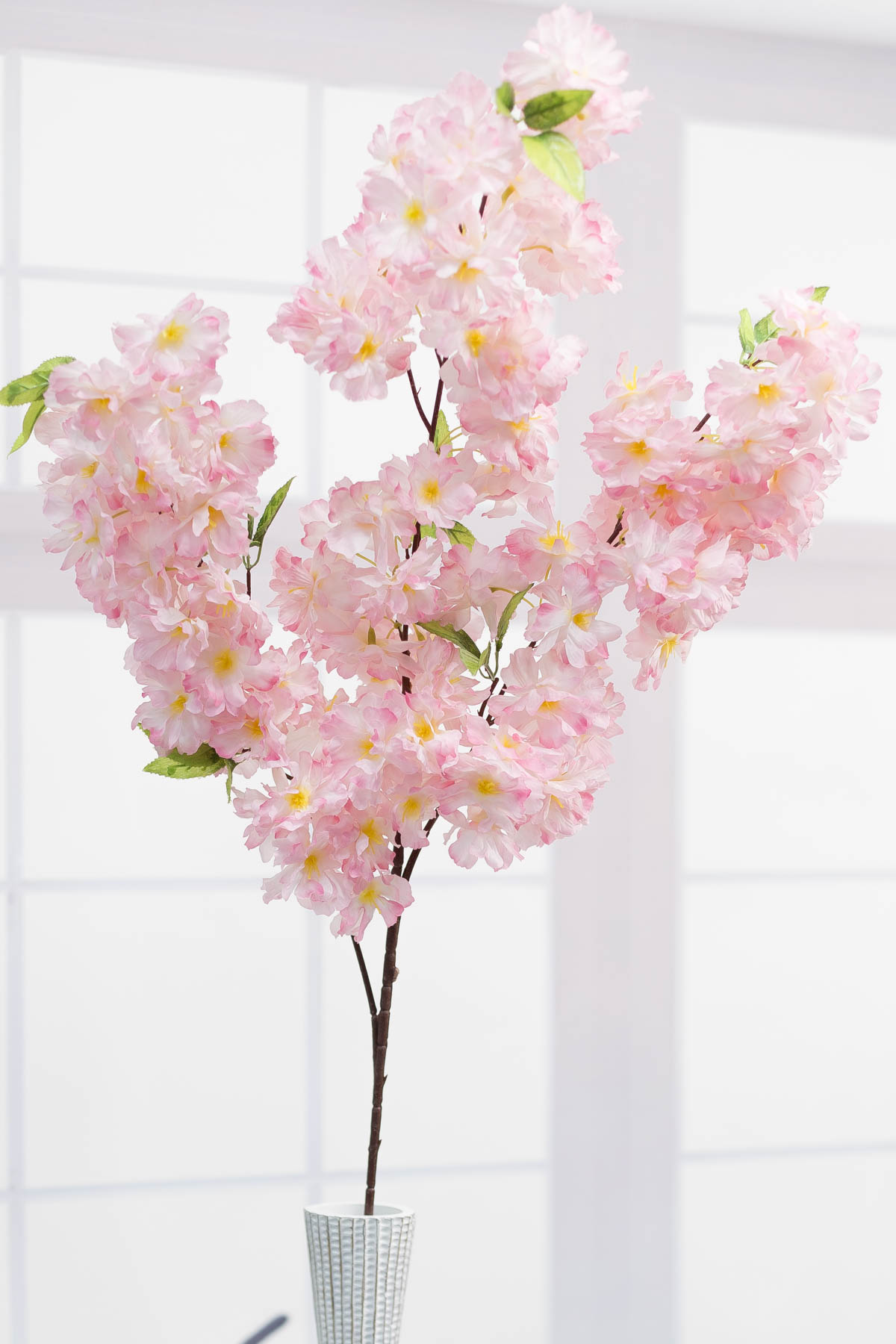 실크플라워 겹벚꽃 블룸 봄 벚꽃조화 가지 105cm 다크핑크