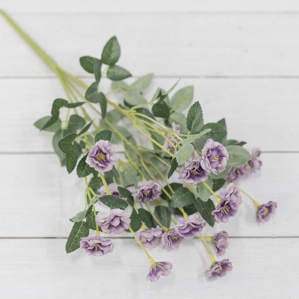 가든로즈 찔레장미 꽃 실크플라워 부쉬 라벤다 테이블에놓은사진