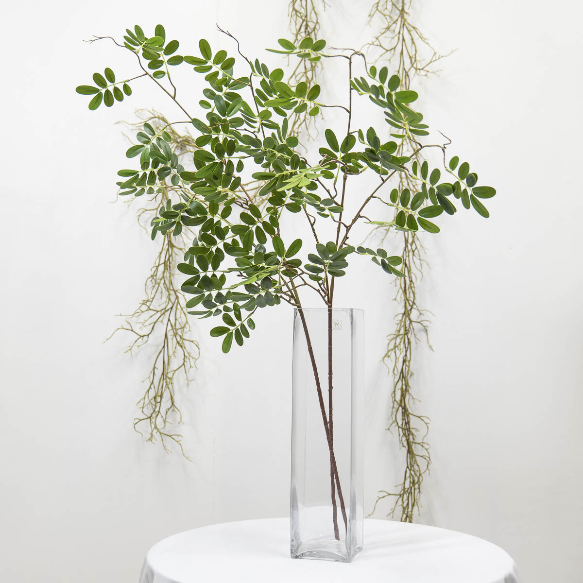 실크플라워 아카시아조화 잎사귀 나무가지 95cm