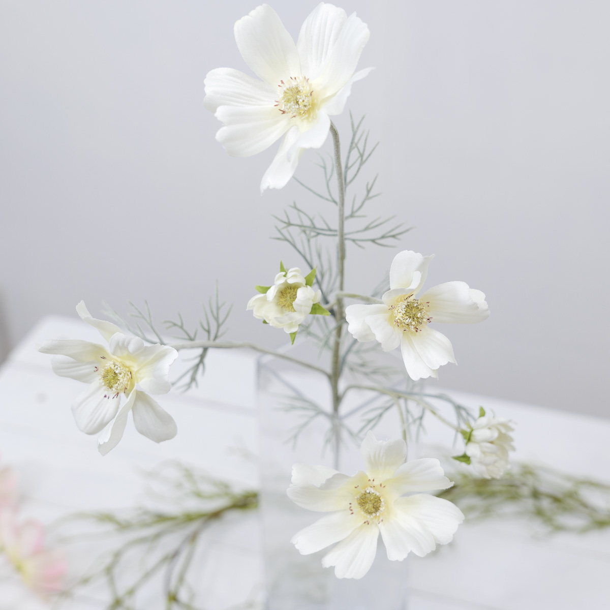 실크플라워 코스모스 조화꽃 가지 60cm