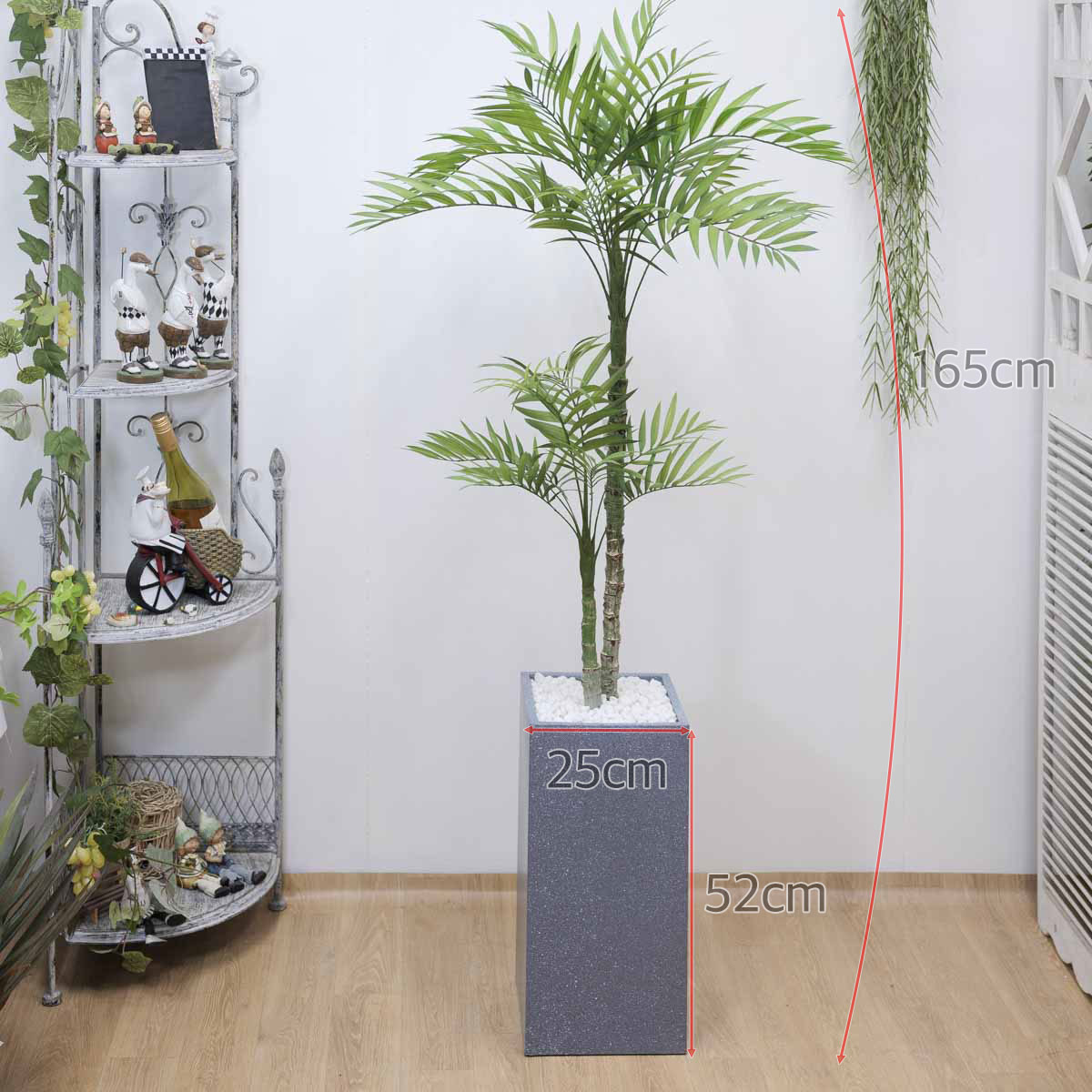 인조나무 아레카야자수 2단 145cm 사각화분 세팅 샘플
