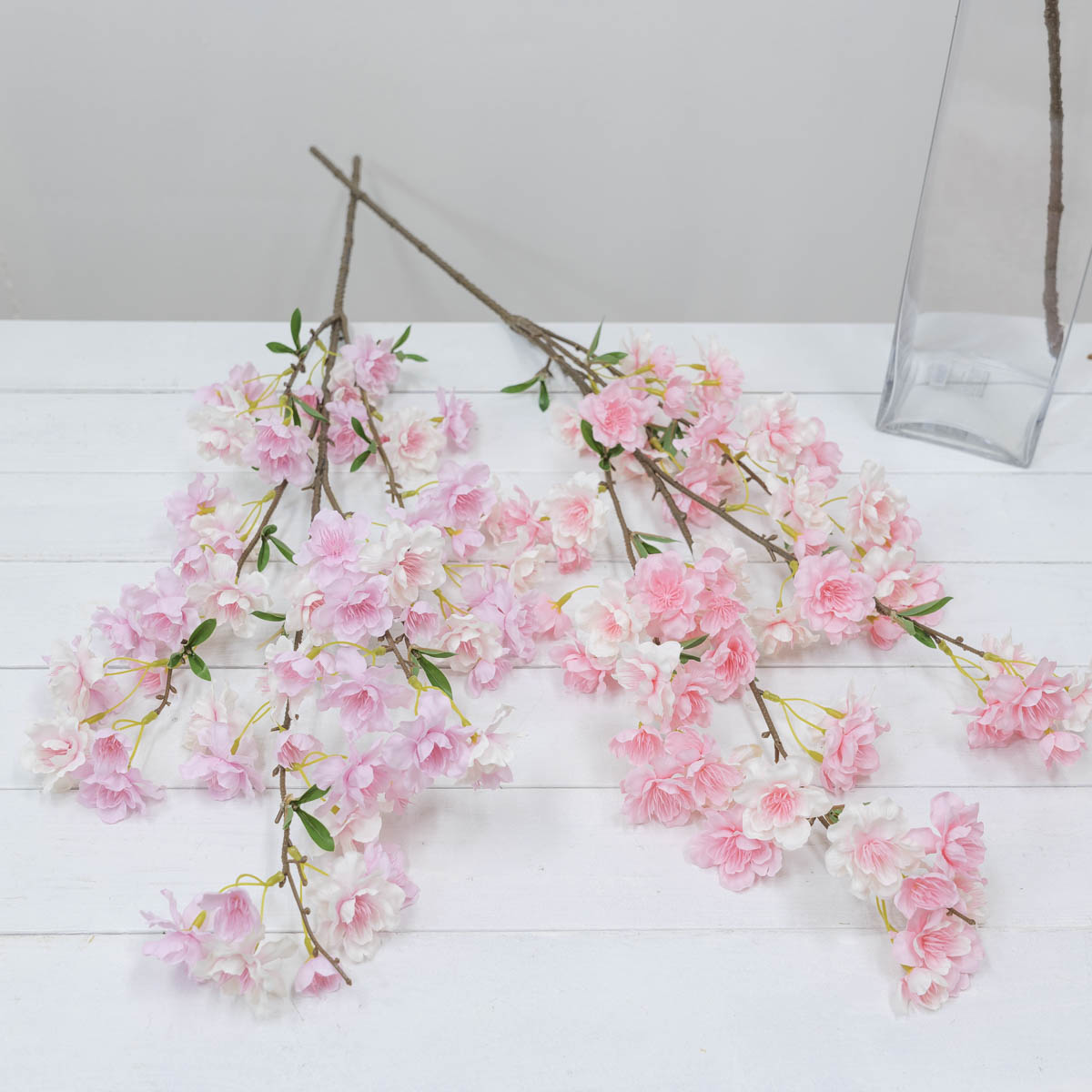 실크플라워 리얼 벚꽃 브렌치 100cm 엘티핑크, 다크핑크 색상비교