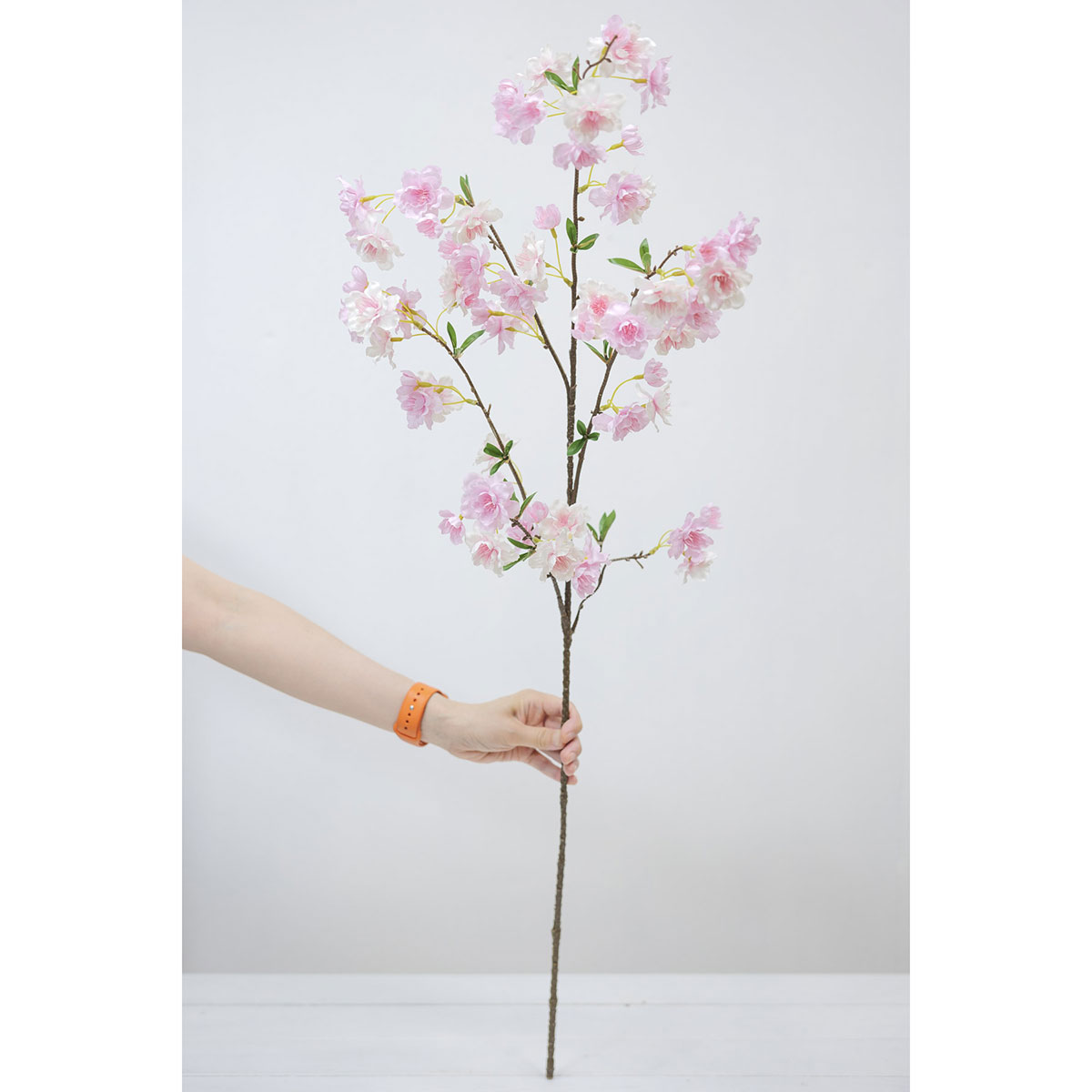 실크플라워 리얼 벚꽃 브렌치 100cm, 고급 조화꽃 뉴벚꽃가지 크림 엘티핑크 다크핑크 상품 다중이미지 썸네일