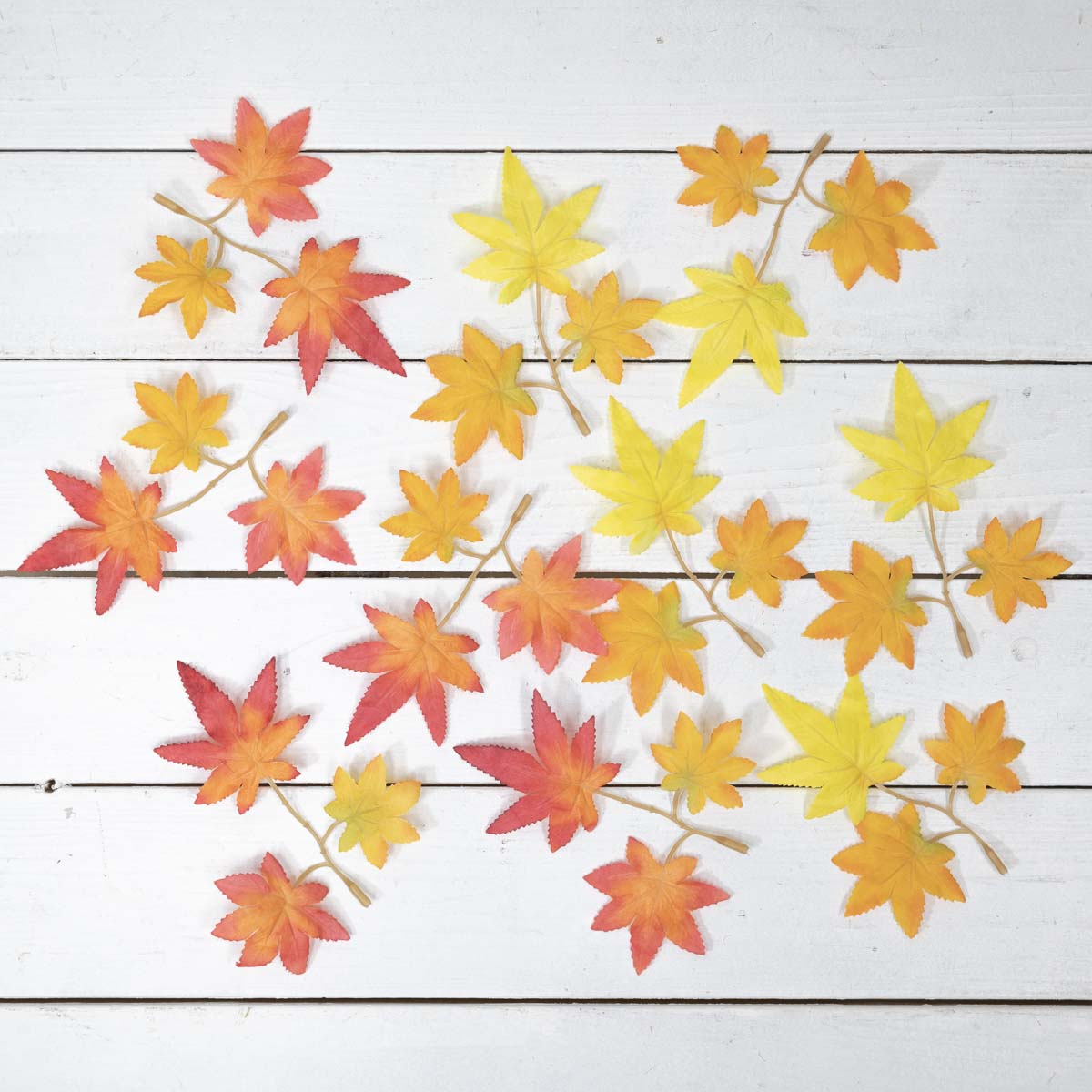 가을조화 단풍잎 1봉지 인조단풍 조화잎 색상비교