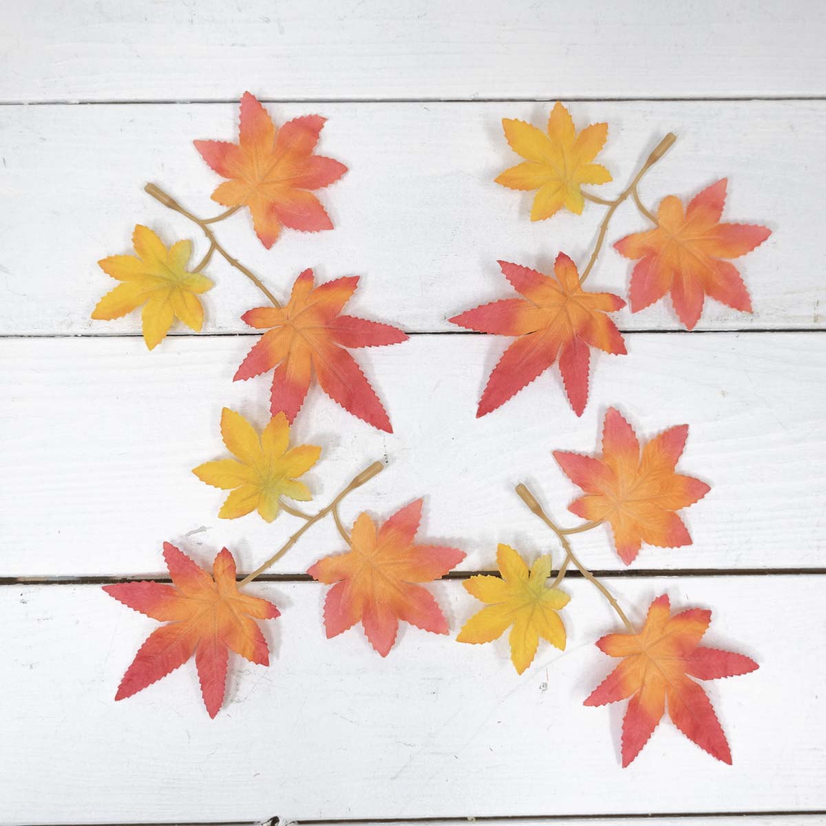 가을조화 단풍잎 1봉지 인조단풍 조화잎 레드/오렌지