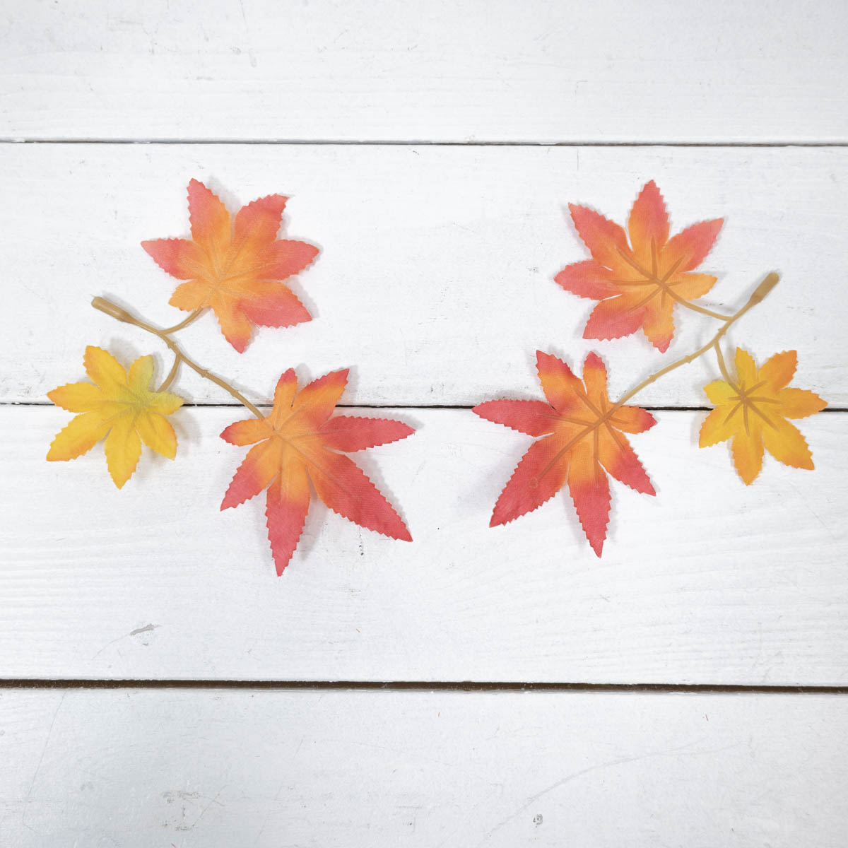 가을조화 단풍잎 1봉지 인조단풍 조화잎 레드/오렌지 앞면/뒷면
